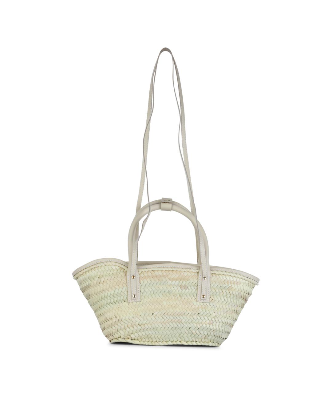 JACQUEMUS Бежевая пелетеная сумка тоут, фото 3