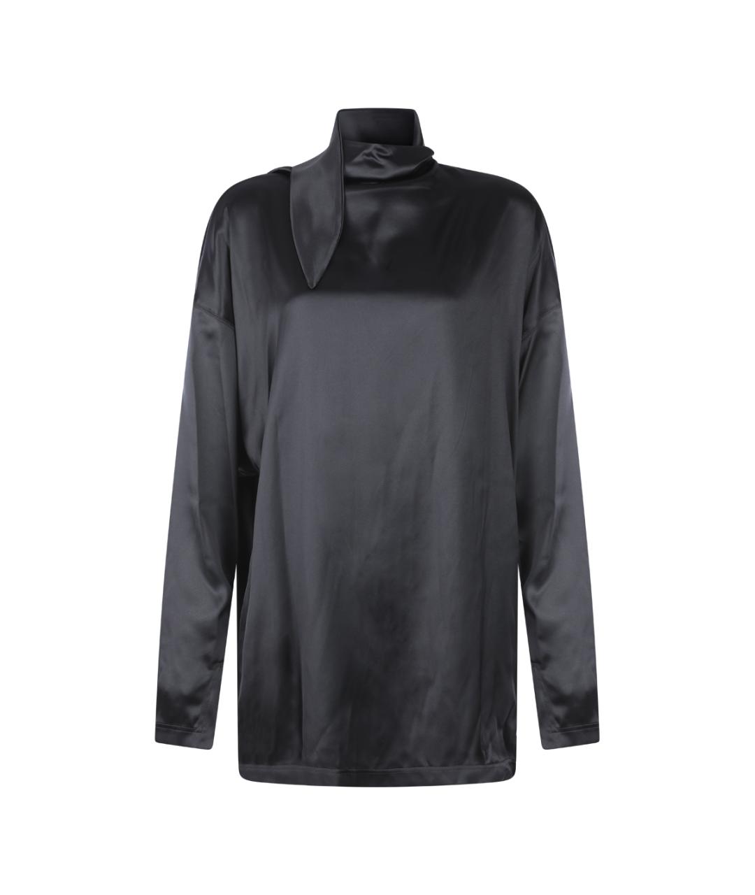 PHOEBE PHILO Черная шелковая блузы, фото 1