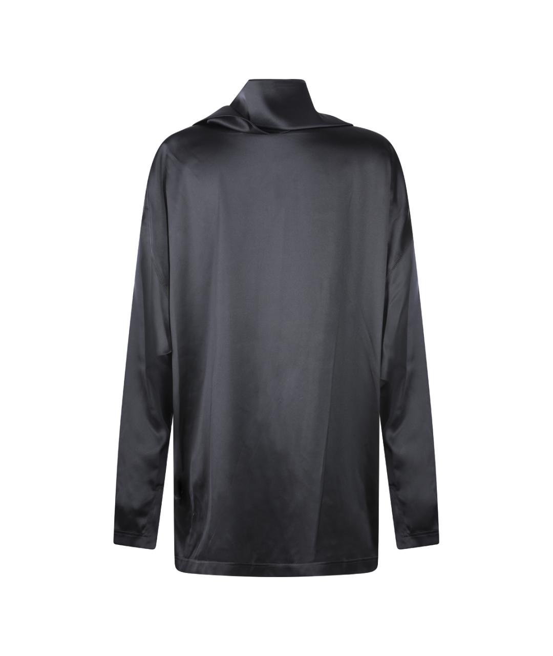 PHOEBE PHILO Черная шелковая блузы, фото 2