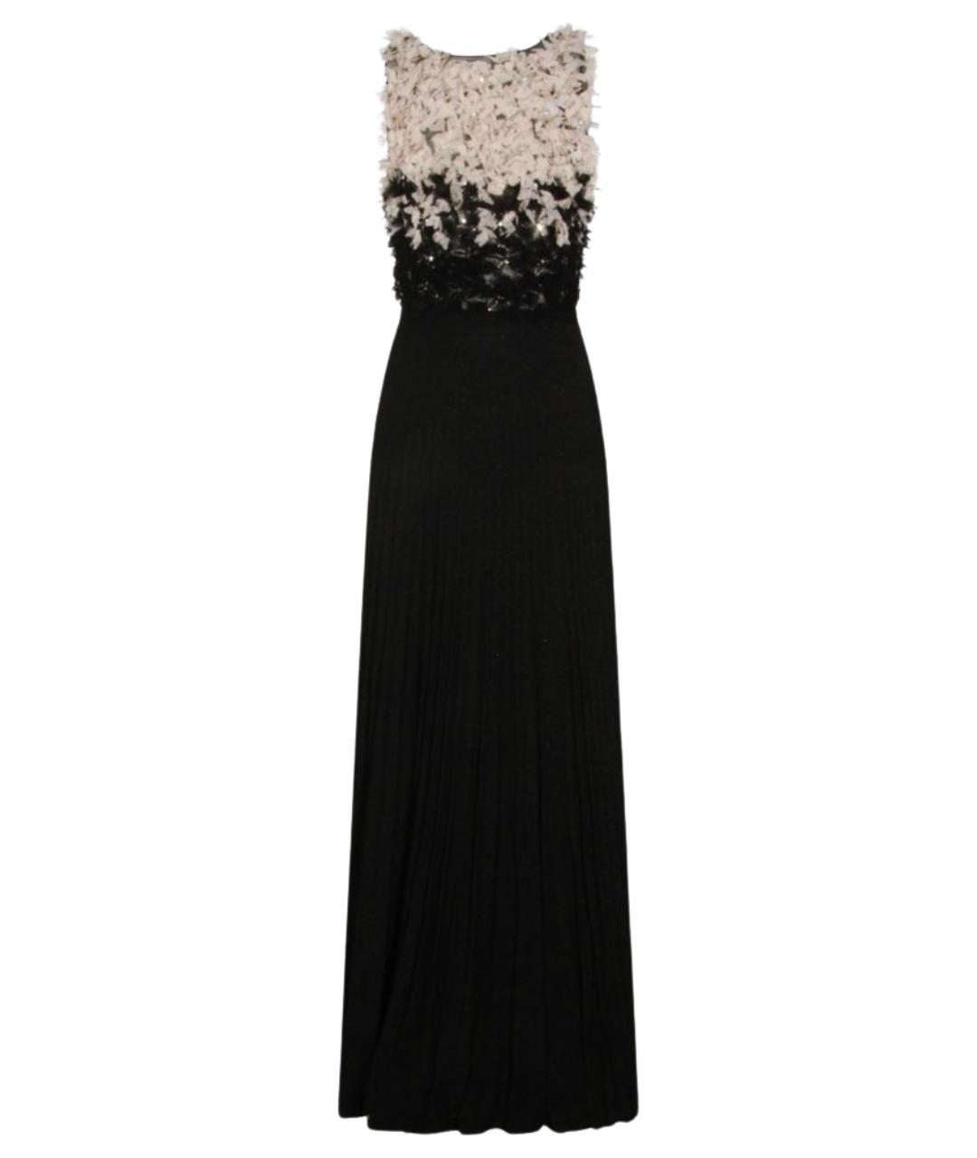 ELISABETTA FRANCHI Черное вискозное вечернее платье, фото 1