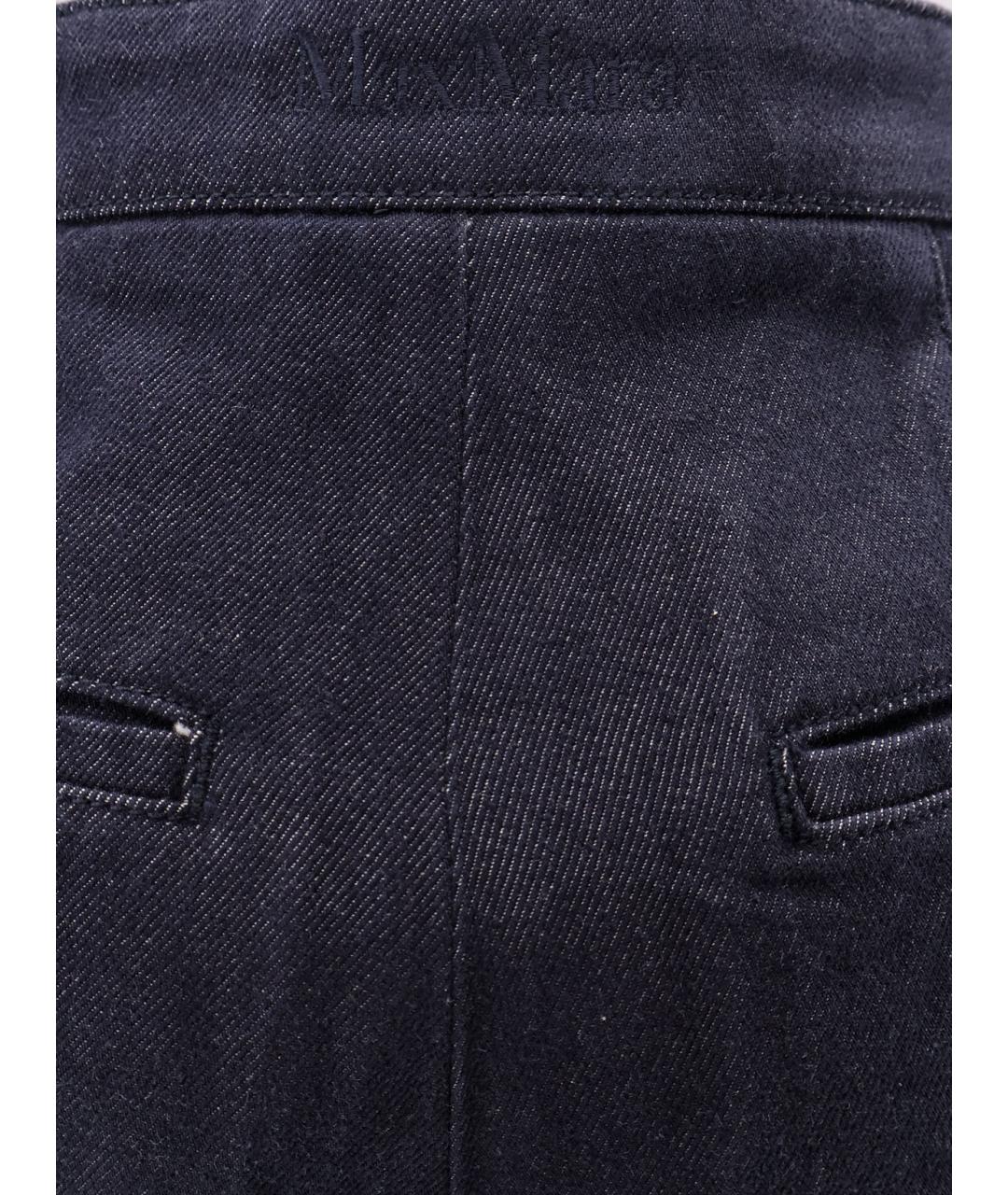 MAX MARA Темно-синие хлопковые шорты, фото 3