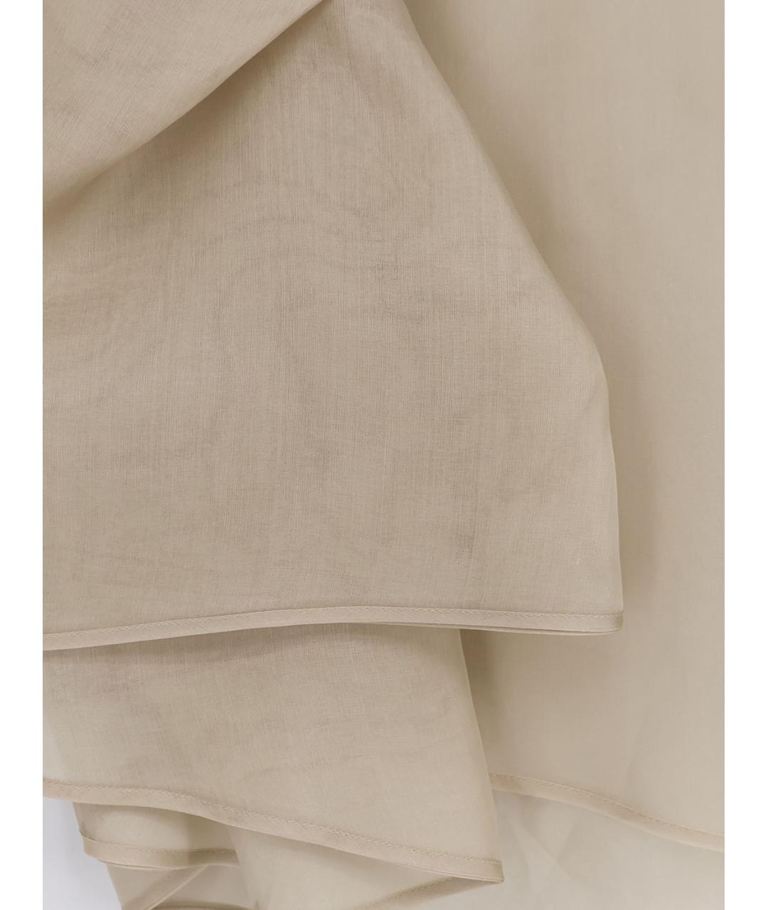 MAX MARA Бежевая шелковая рубашка, фото 3