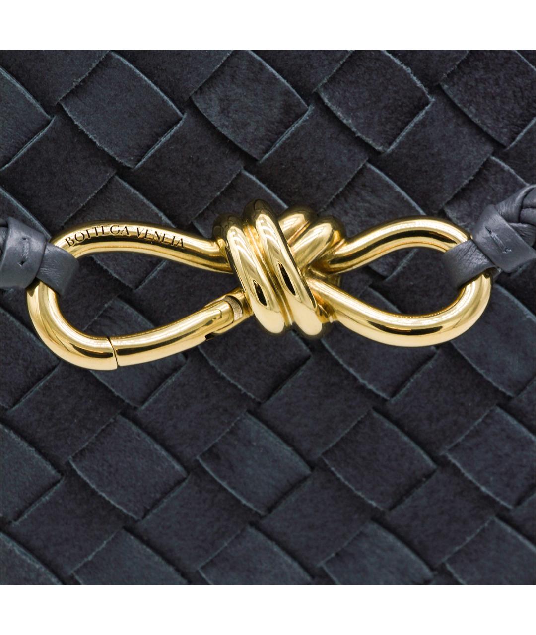 BOTTEGA VENETA Синяя замшевая сумка тоут, фото 4