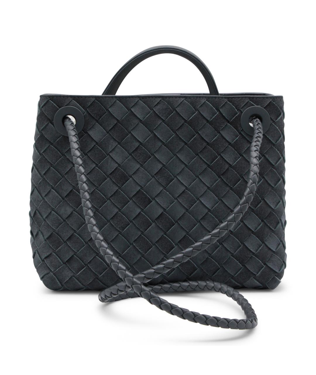 BOTTEGA VENETA Синяя замшевая сумка тоут, фото 3