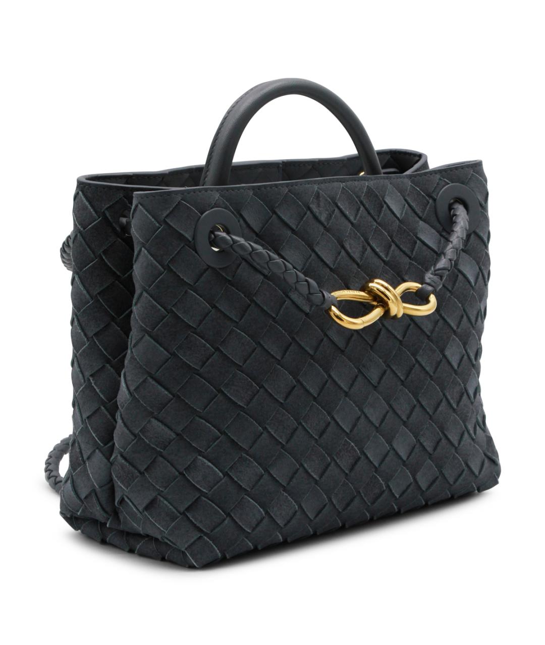 BOTTEGA VENETA Синяя замшевая сумка тоут, фото 2