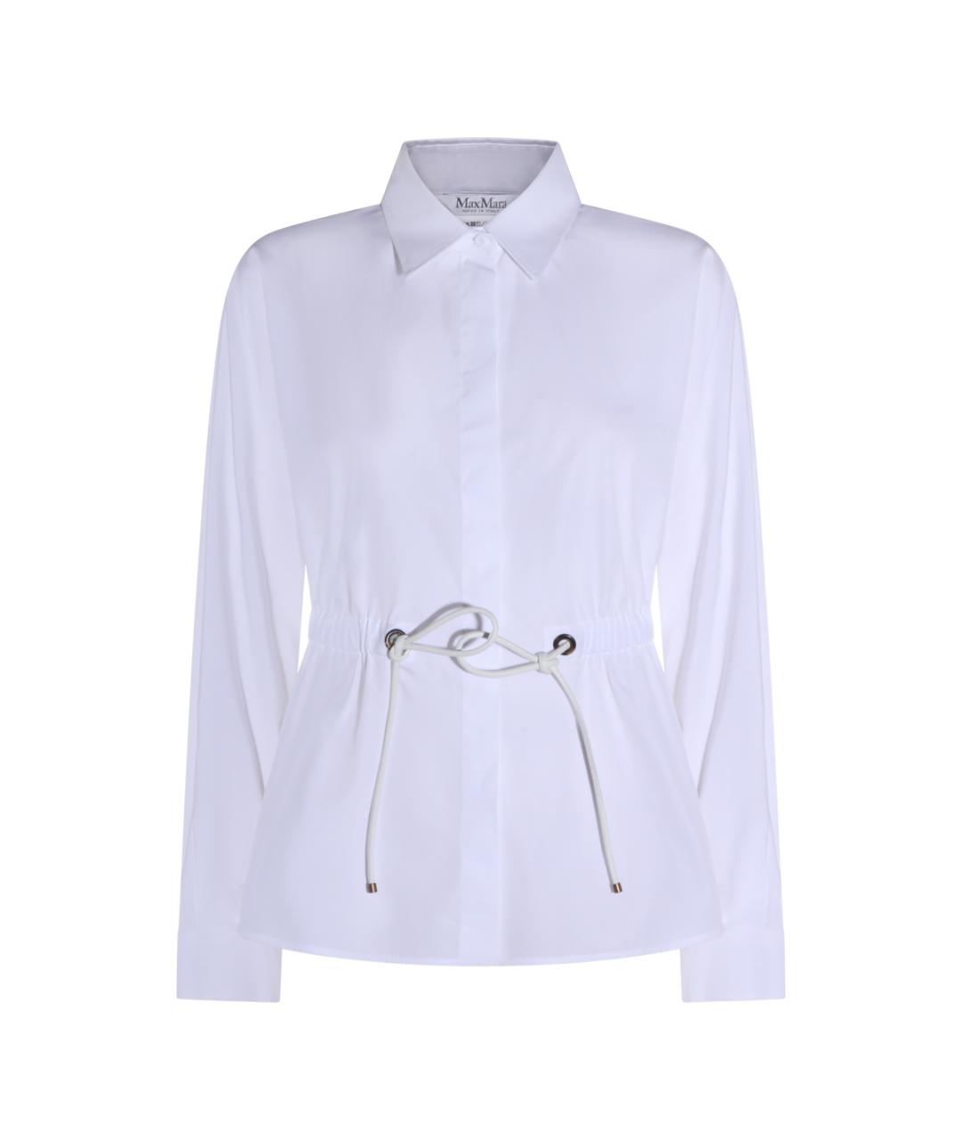 MAX MARA Белая хлопковая рубашка, фото 1