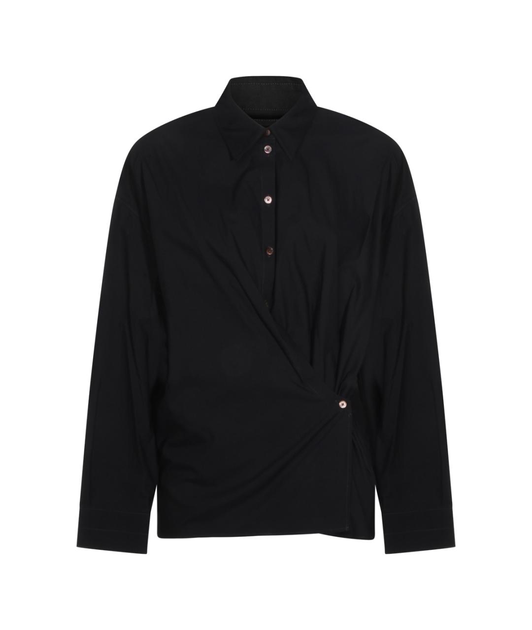 LEMAIRE Черная шелковая рубашка, фото 1