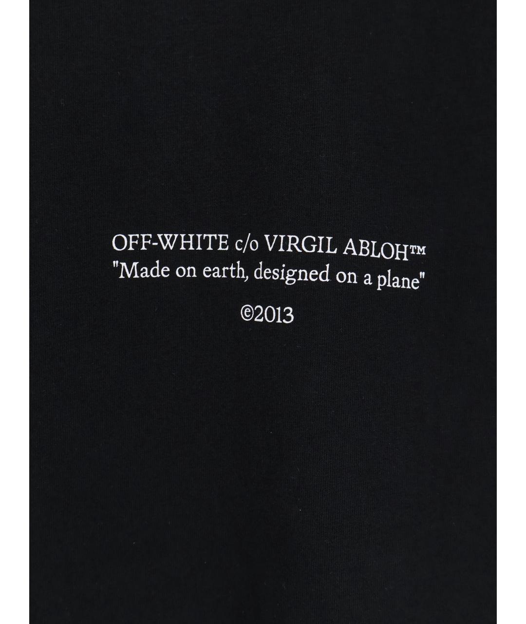 OFF-WHITE Черная хлопковая футболка, фото 3