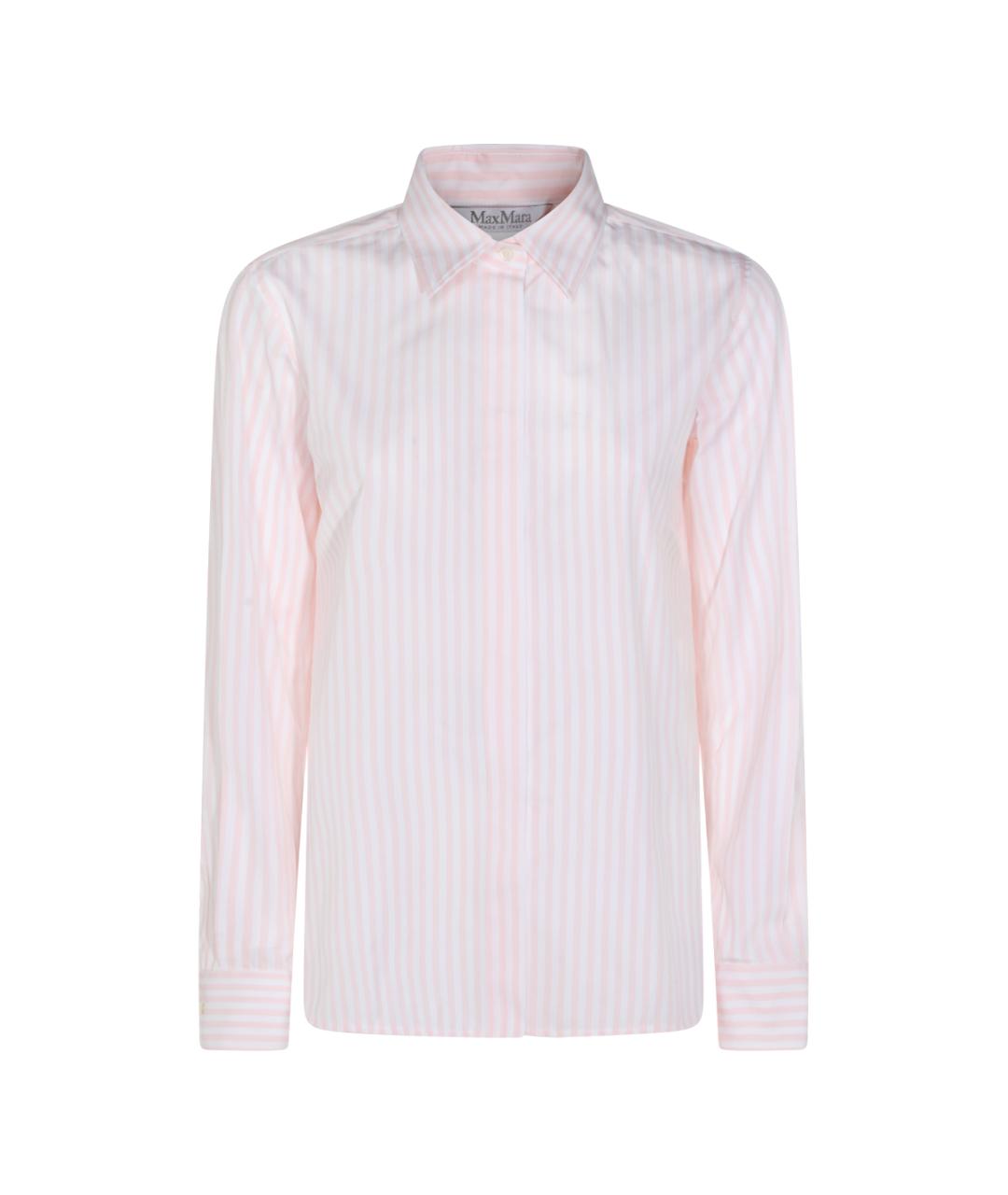 MAX MARA Розовая хлопковая рубашка, фото 1
