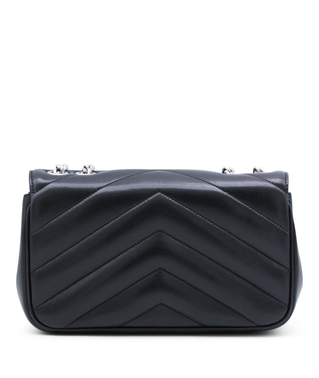 SAINT LAURENT Черная кожаная сумка через плечо, фото 3