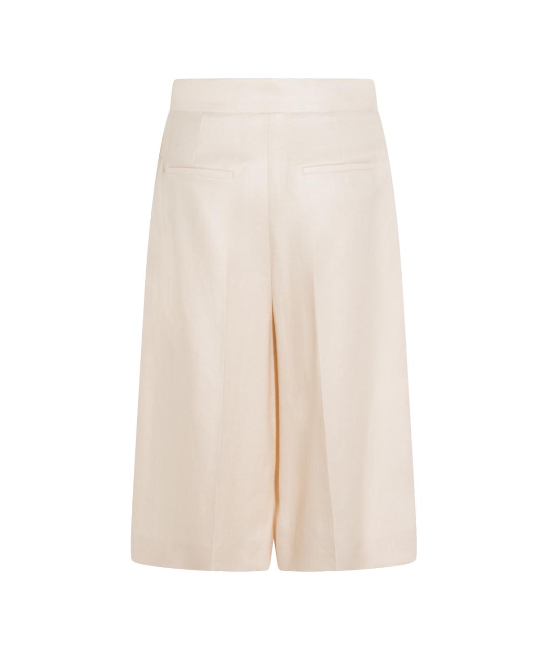 MAX MARA Бежевые льняные шорты, фото 2