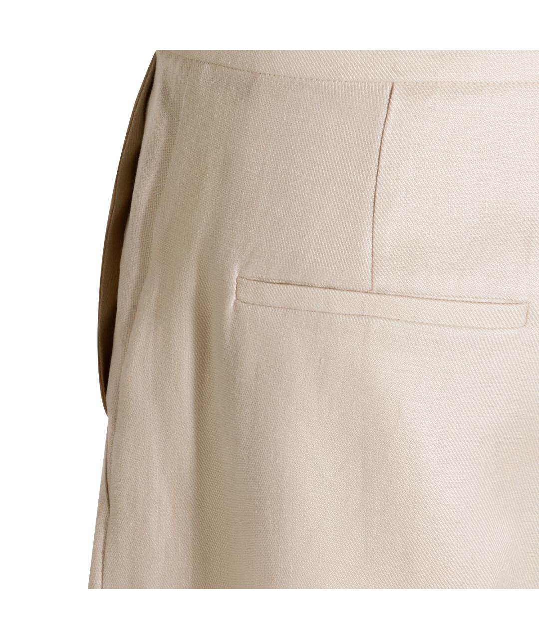 MAX MARA Бежевые льняные шорты, фото 4