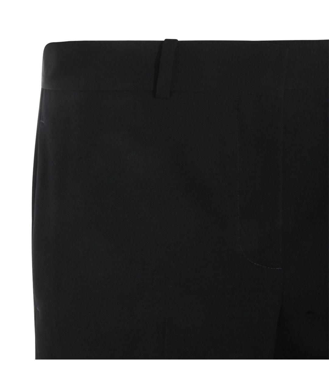 THE ROW Темно-синие шерстяные прямые брюки, фото 3