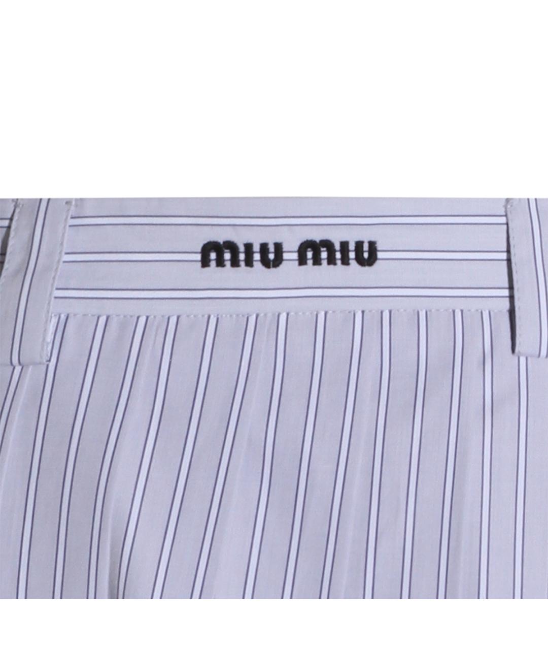 MIU MIU Серая хлопковая юбка миди, фото 4