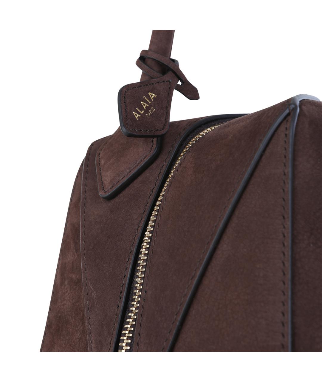ALAIA Коричневая замшевая сумка через плечо, фото 4