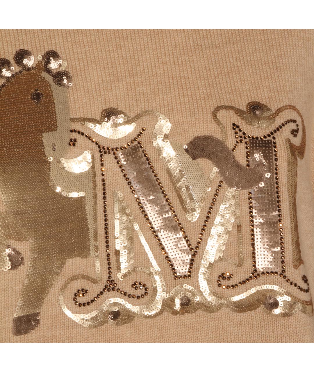 MAX MARA Коричневый шерстяной джемпер / свитер, фото 3