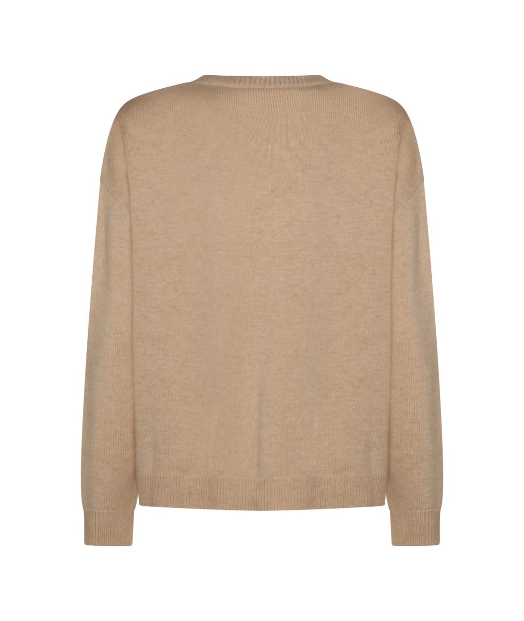 MAX MARA Коричневый шерстяной джемпер / свитер, фото 2