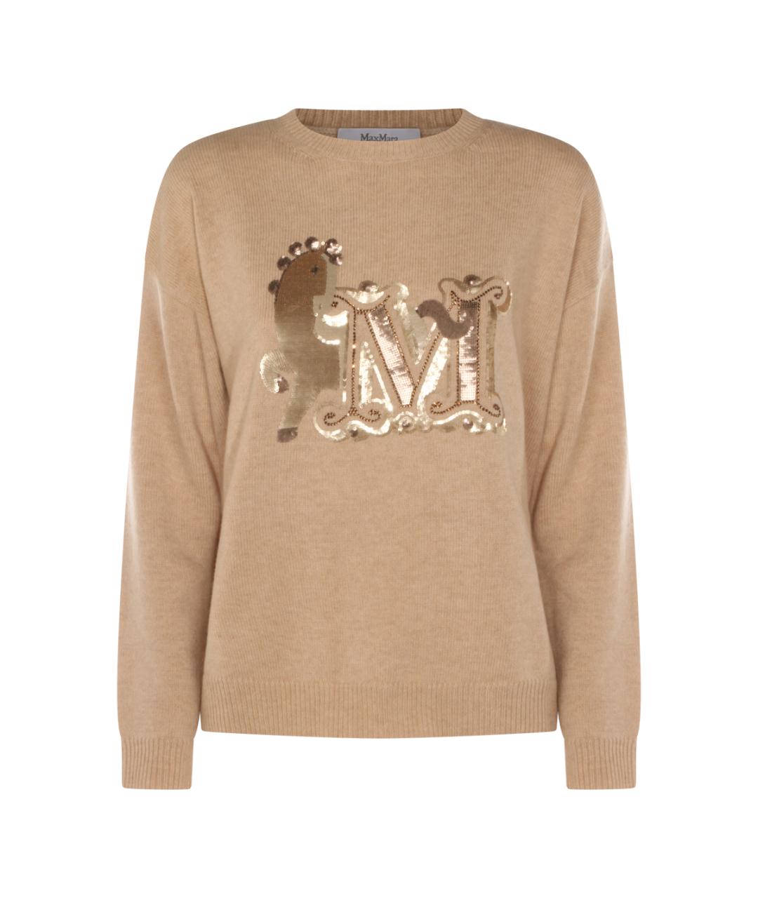 MAX MARA Коричневый шерстяной джемпер / свитер, фото 1