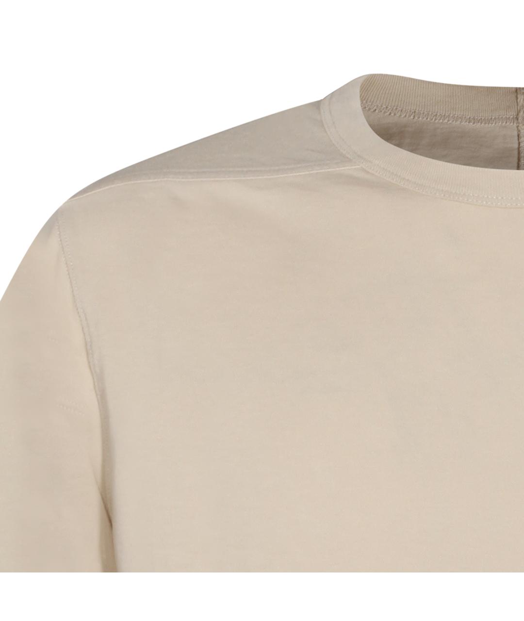 RICK OWENS Бежевая хлопковая футболка, фото 3
