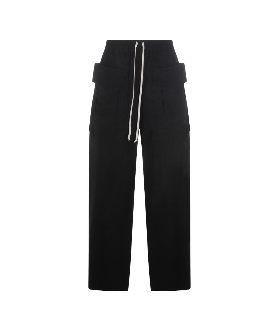 RICK OWENS DRKSHDW Черные хлопковые повседневные брюки, фото 1