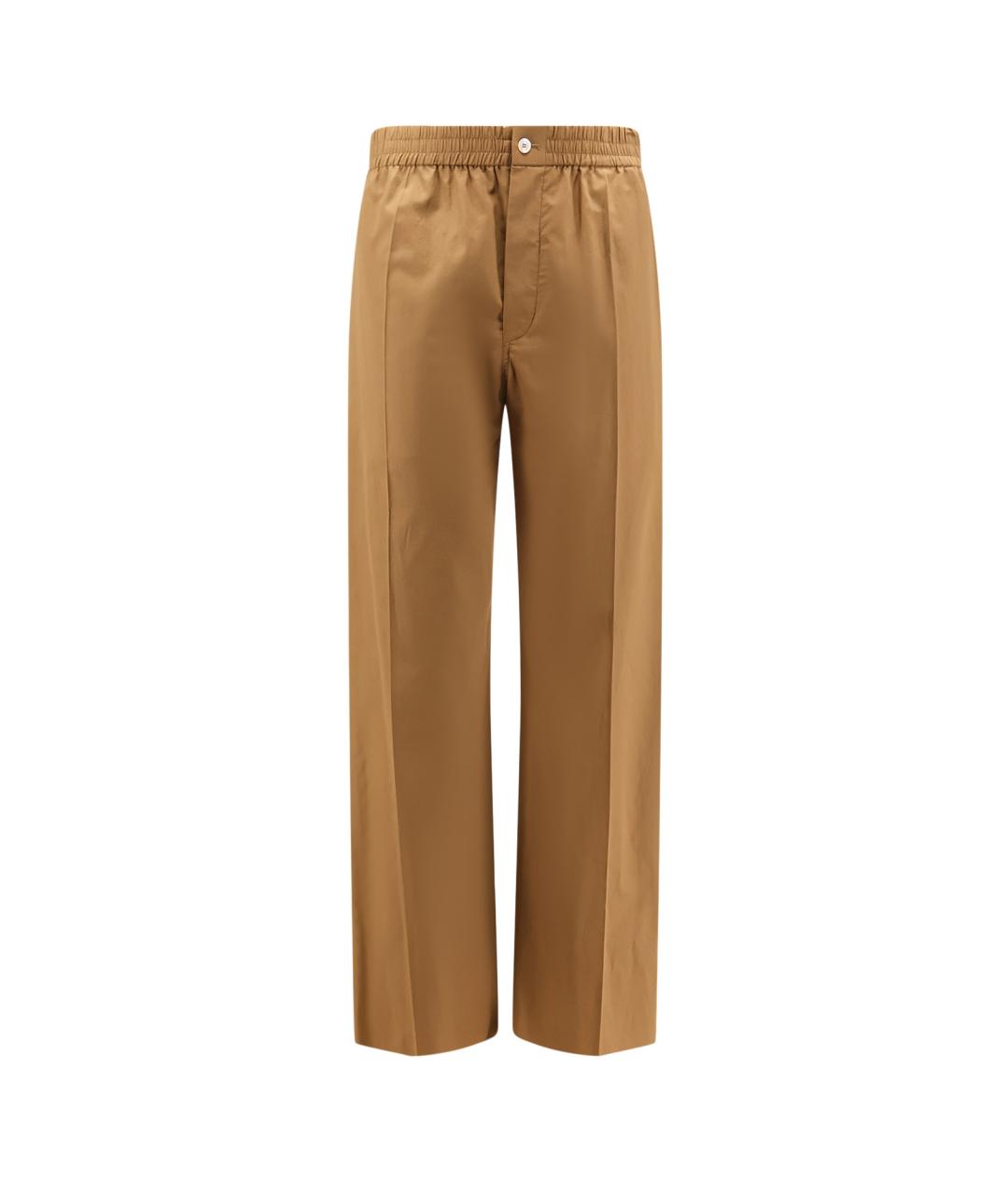 CELINE Коричневые хлопковые классические брюки, фото 4