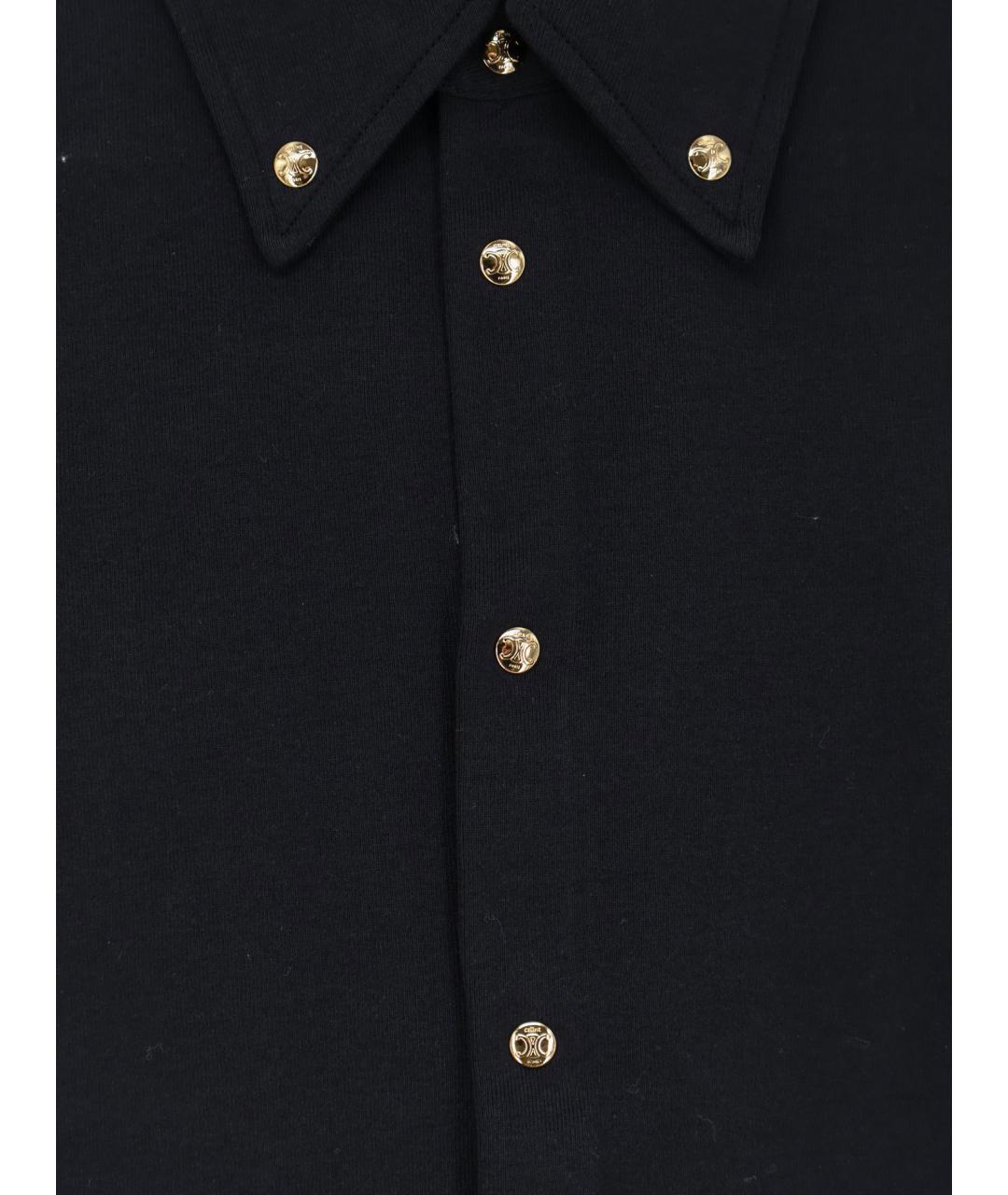 CELINE Черная вискозная рубашка, фото 3