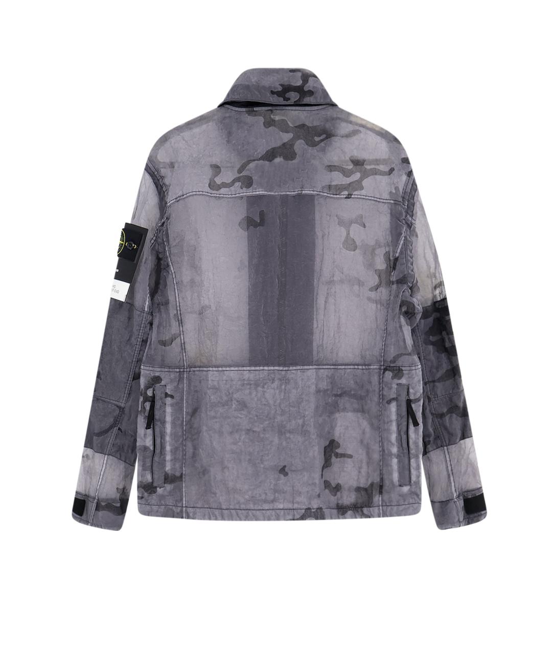 STONE ISLAND Серая полиамидовая куртка, фото 2