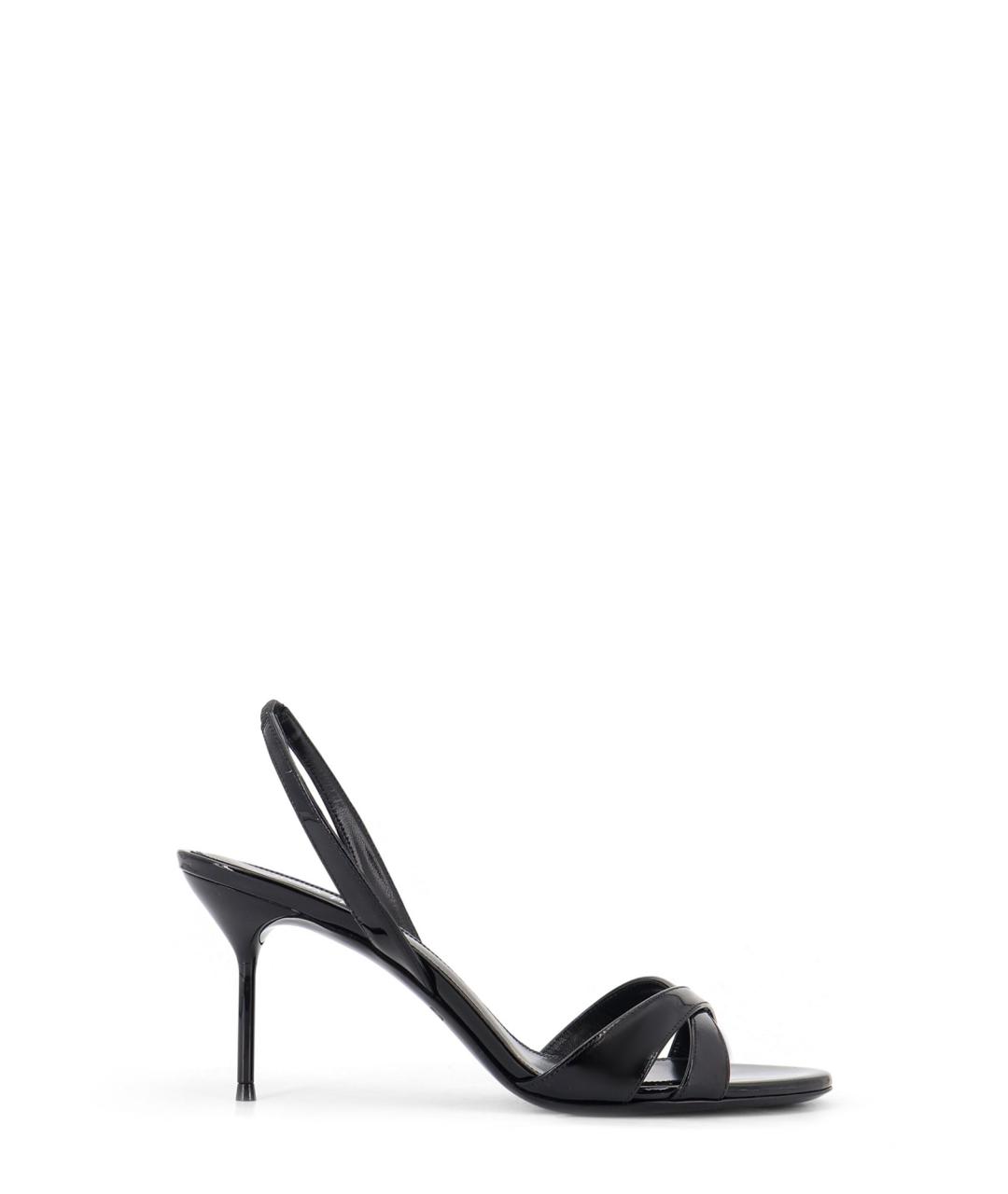 PARIS TEXAS Черные босоножки из лакированной кожи, фото 1