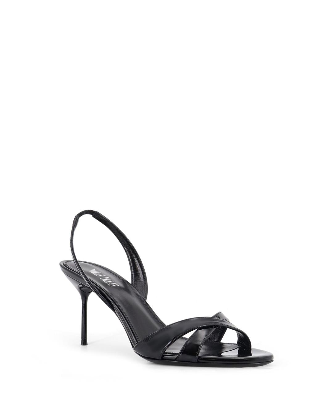 PARIS TEXAS Черные босоножки из лакированной кожи, фото 2