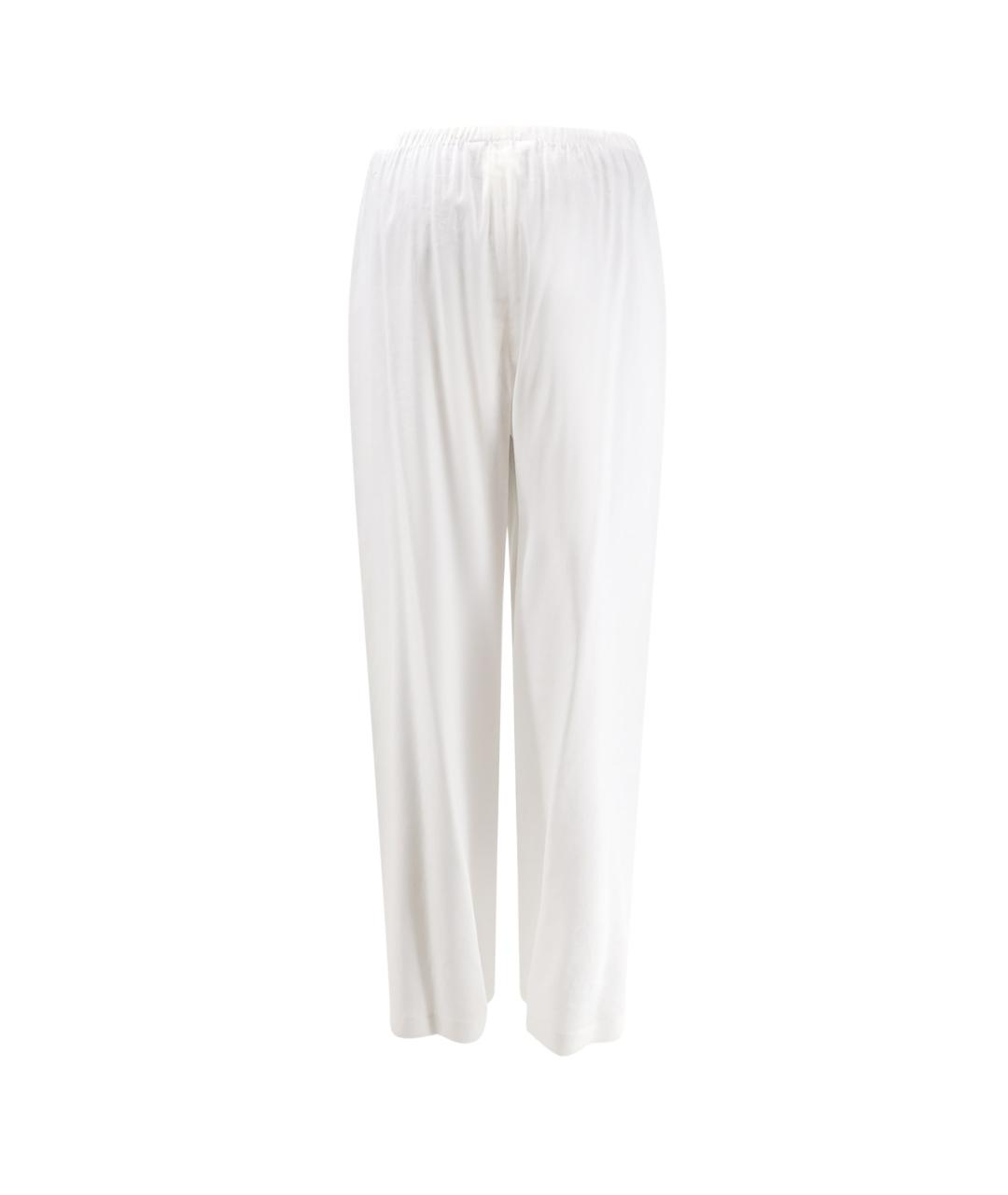 MAX MARA Белые вискозные брюки широкие, фото 2