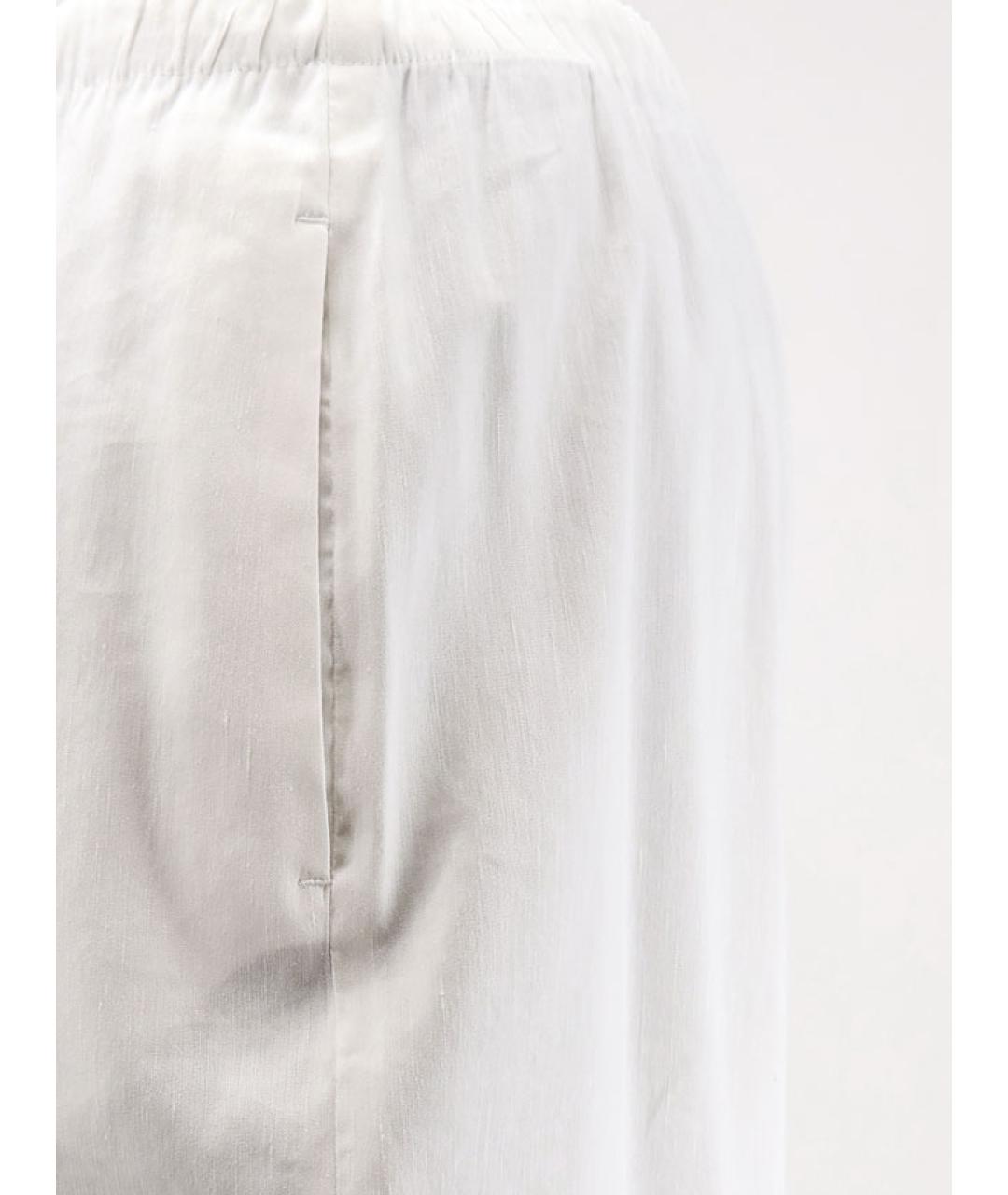 MAX MARA Белые вискозные брюки широкие, фото 3