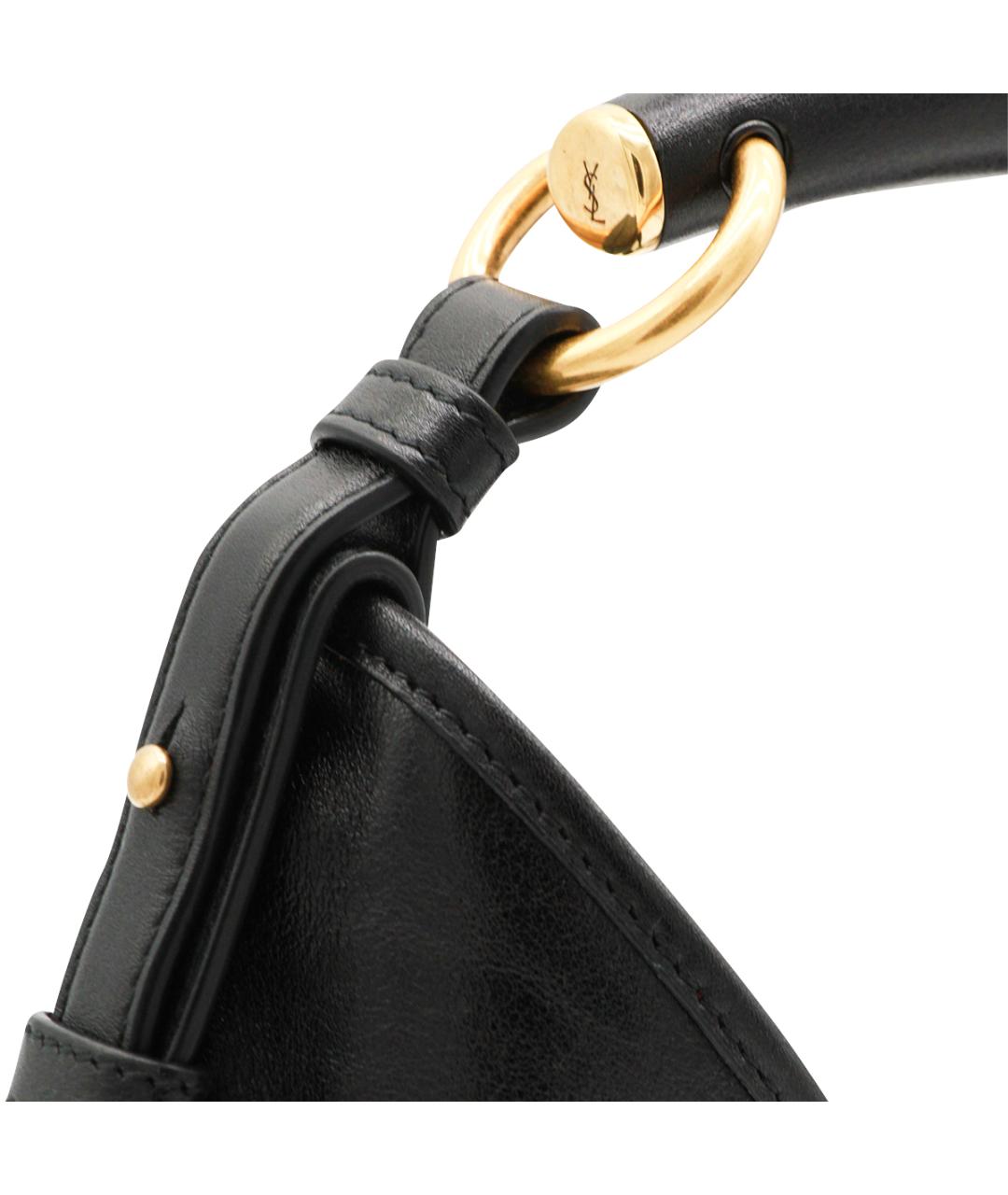 SAINT LAURENT Черная кожаная сумка через плечо, фото 4