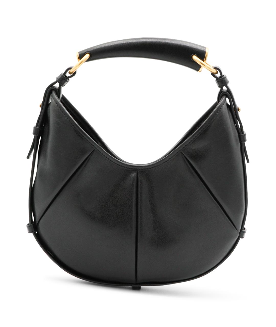 SAINT LAURENT Черная кожаная сумка через плечо, фото 1