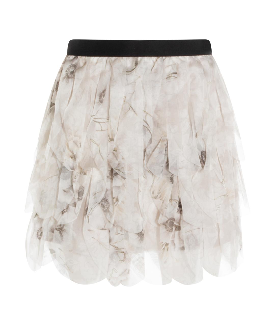 MAX MARA Мульти шелковая юбка мини, фото 1