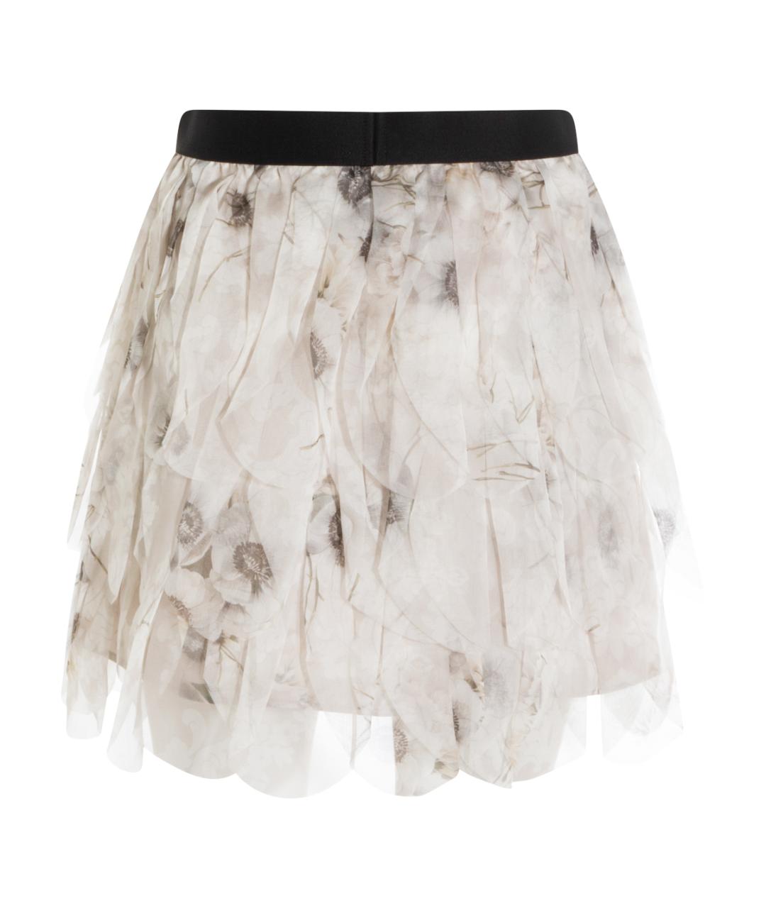 MAX MARA Мульти шелковая юбка мини, фото 2