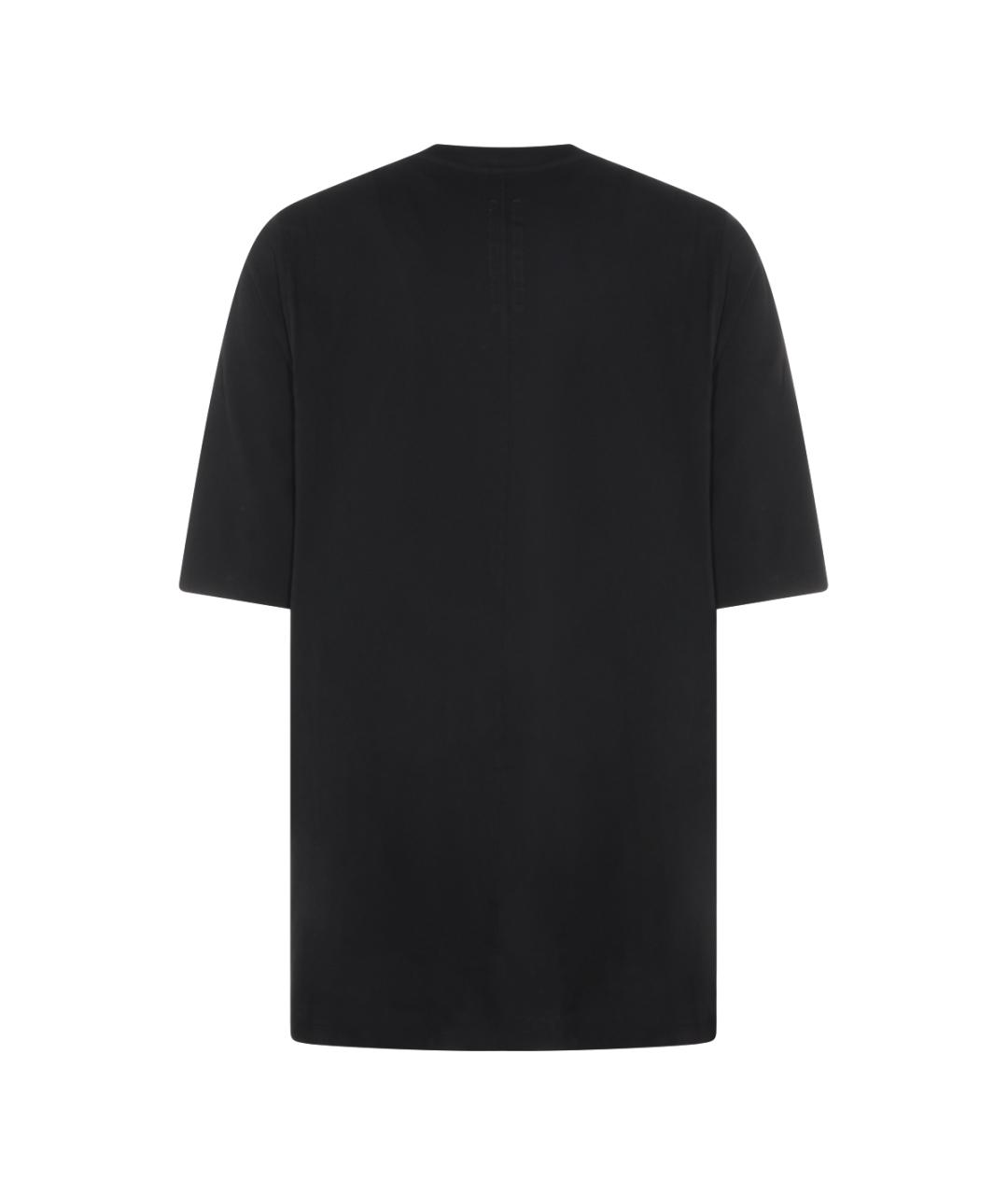 RICK OWENS Черная хлопковая футболка, фото 2