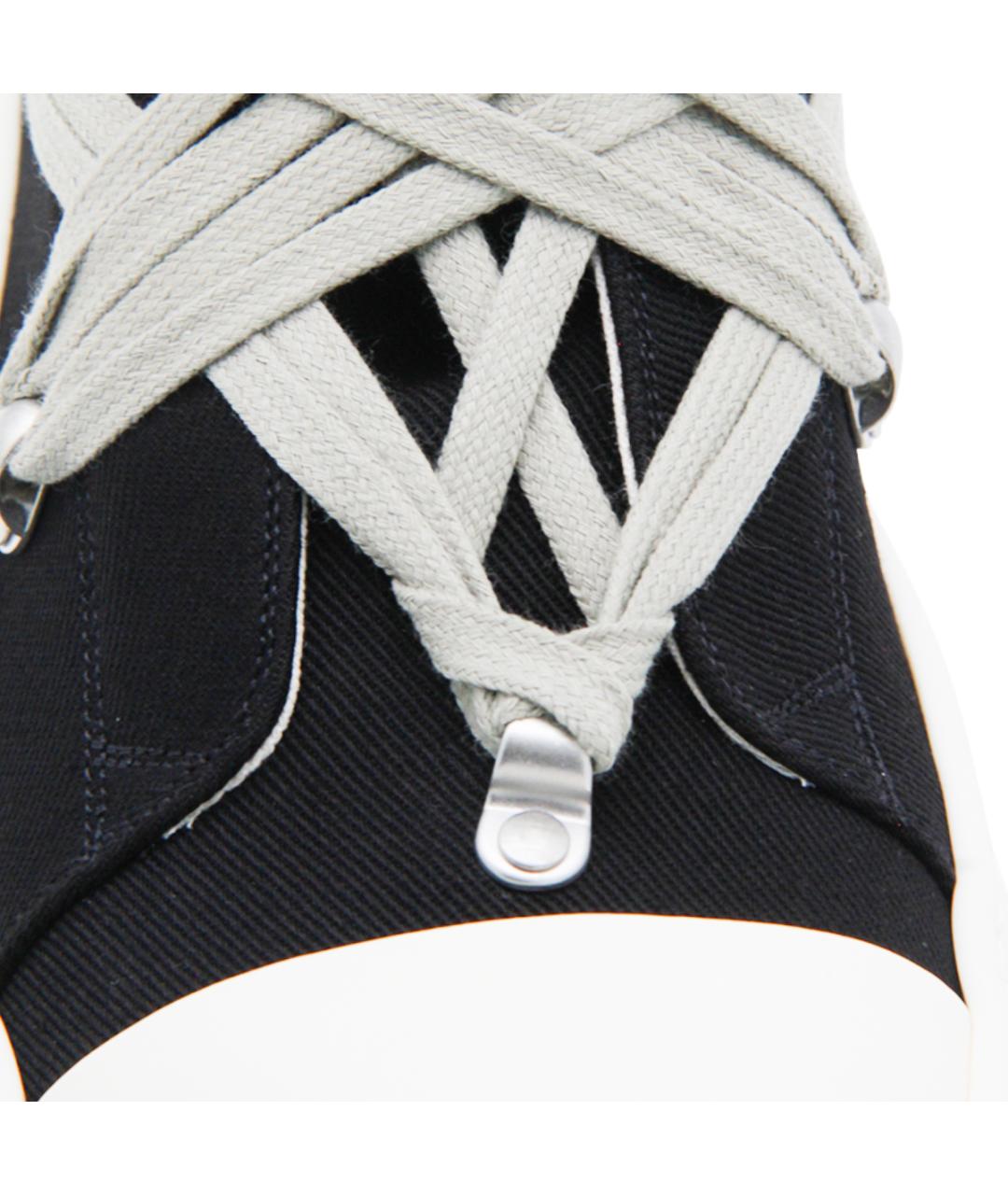 RICK OWENS DRKSHDW Черные кожаные высокие кроссовки / кеды, фото 4