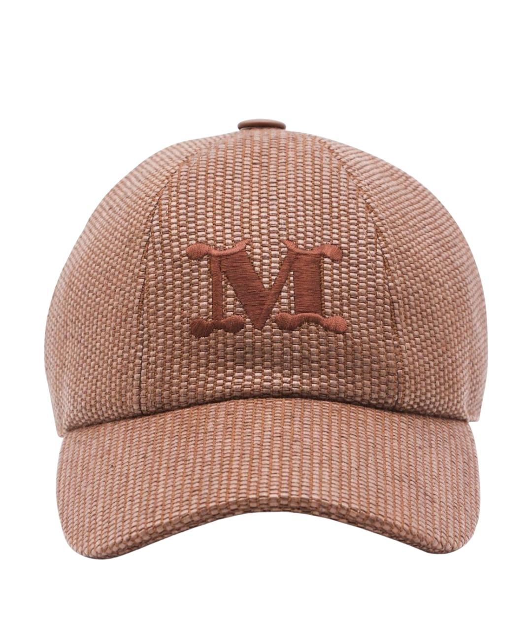 MAX MARA Коричневая хлопковая кепка, фото 1