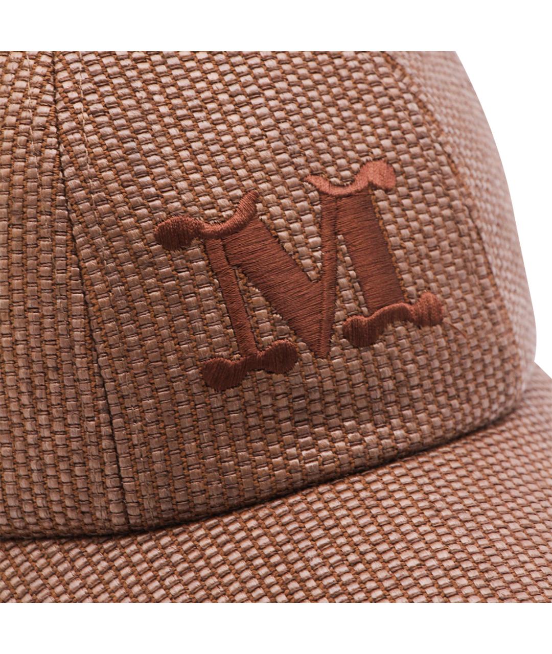 MAX MARA Коричневая хлопковая кепка, фото 3