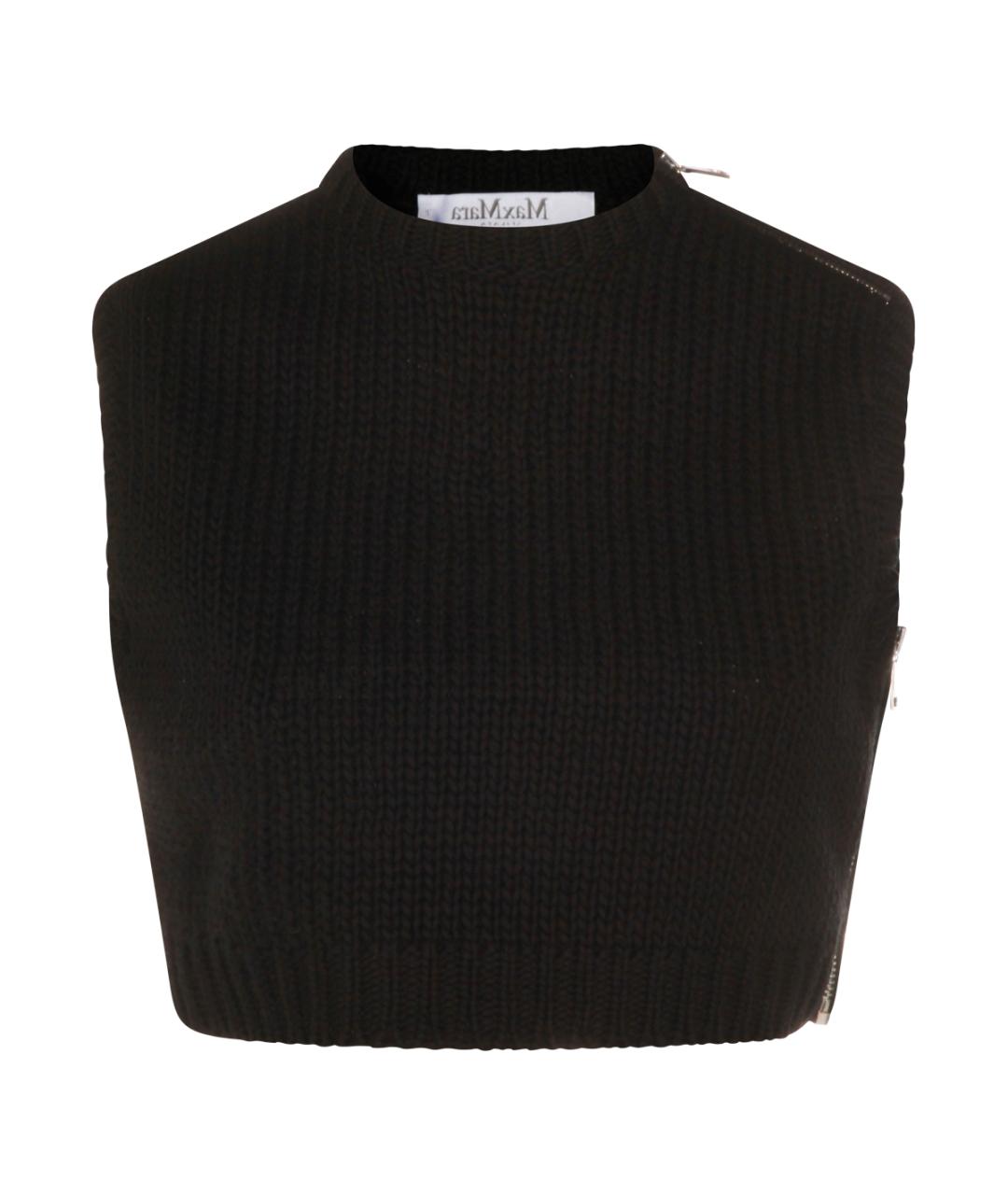 MAX MARA Черная хлопковая майка, фото 1