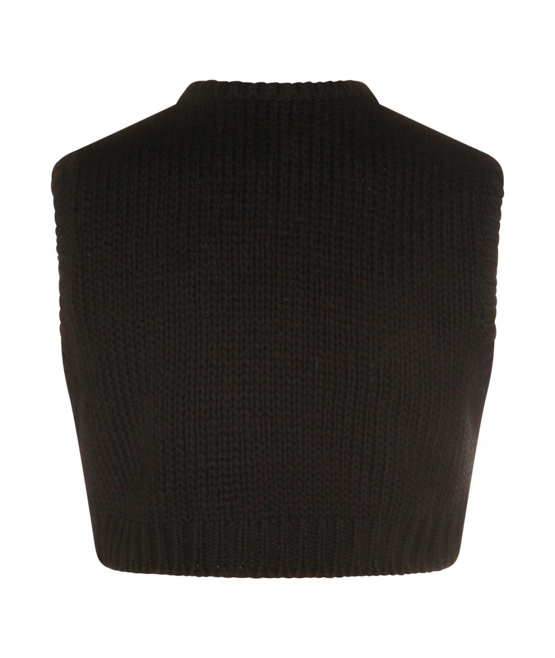 MAX MARA Черная хлопковая майка, фото 2