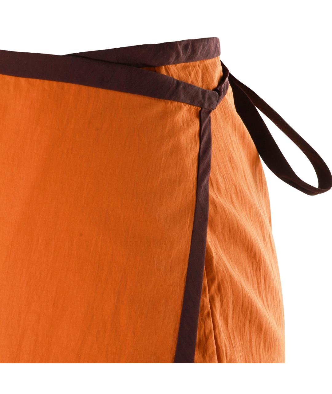 SAINT LAURENT Оранжевая полиамидовая юбка миди, фото 3