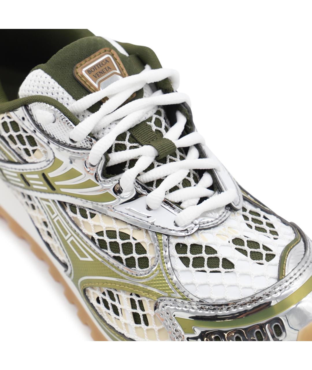 BOTTEGA VENETA Зеленые текстильные кроссовки, фото 4