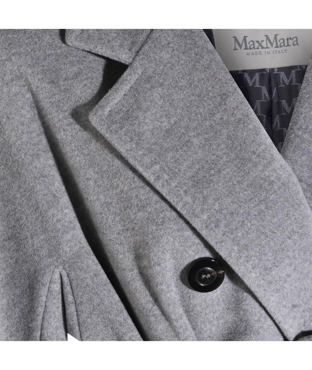MAX MARA Серое шерстяное пальто, фото 3
