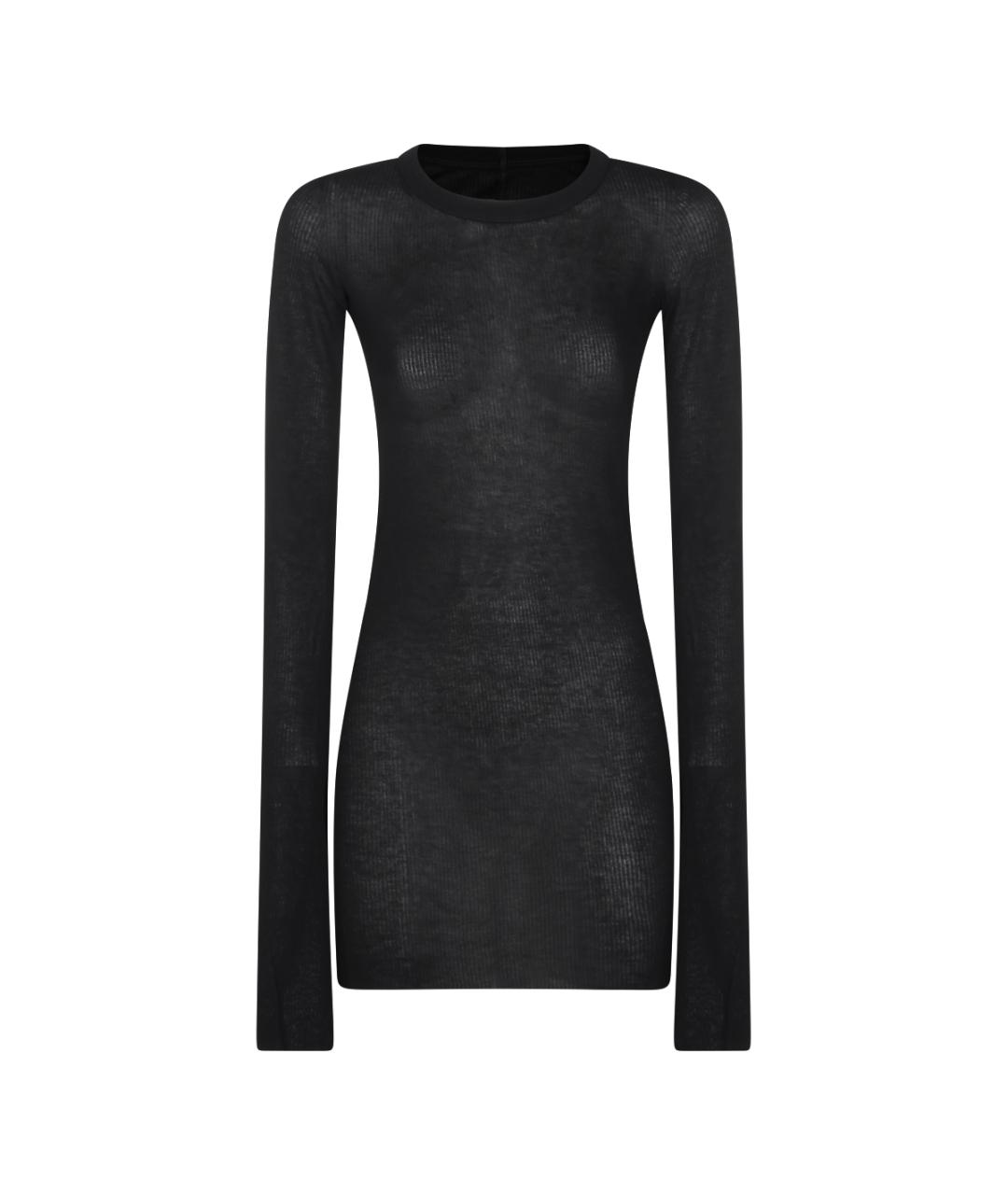 RICK OWENS Черный вискозный джемпер / свитер, фото 1