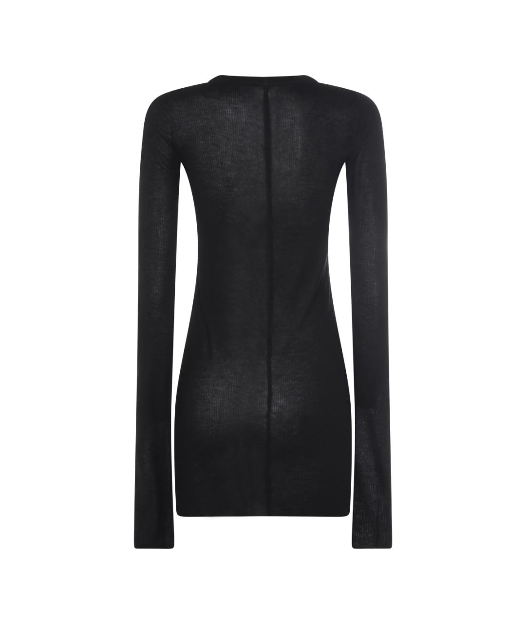 RICK OWENS Черный вискозный джемпер / свитер, фото 2