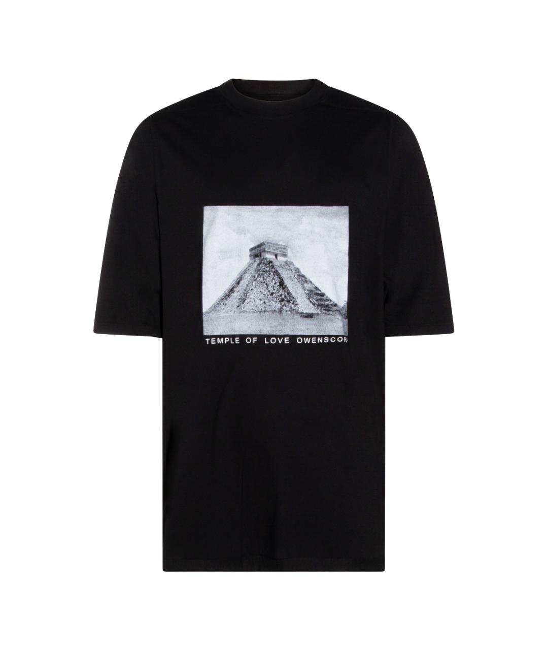 RICK OWENS DRKSHDW Черная хлопковая футболка, фото 1