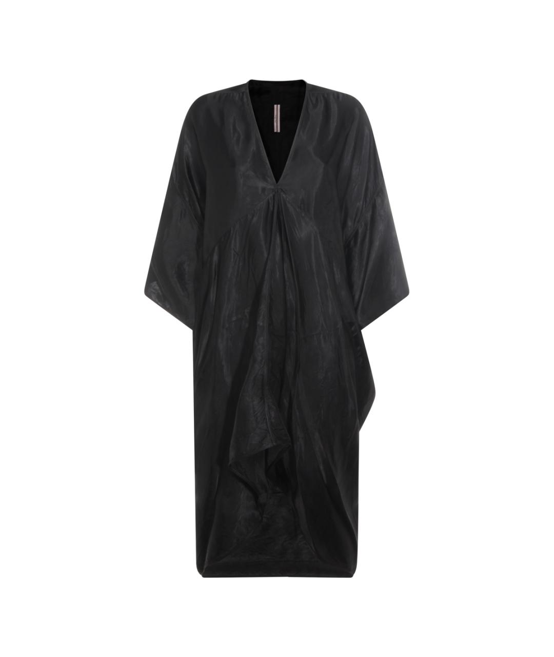 RICK OWENS Черное вискозное повседневное платье, фото 1