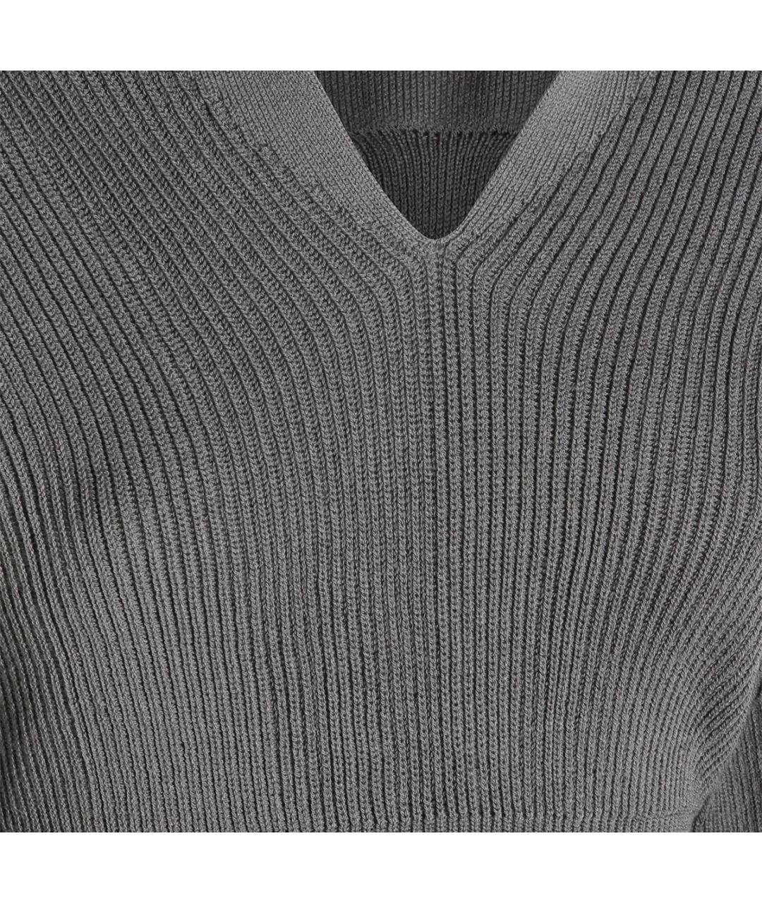 RICK OWENS Серый шерстяной джемпер / свитер, фото 4