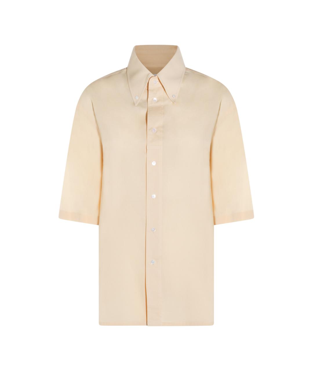 LEMAIRE Бежевая хлопковая кэжуал рубашка, фото 1